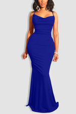 Tobdress Sexy Halter Mermaid Evening Maxi Dress