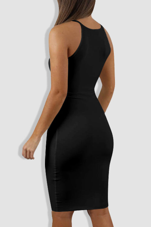 Tobdress Spaghetti Strap Bodycon Midi Party Dress